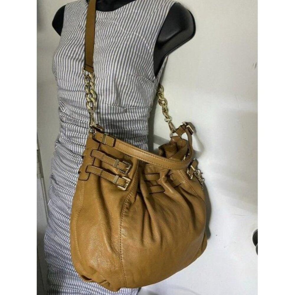 michael kors crossbody w w strap orange leather ho - Picture 8 of 12